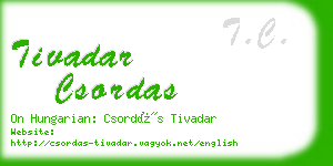 tivadar csordas business card